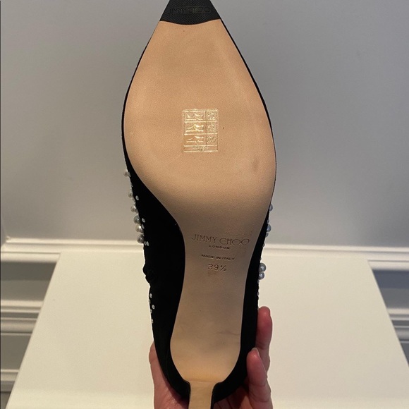 Brand new JIMMY CHOO Mavie 85 Suede Ankle Boots with Pearls - Picture 7 of 11
